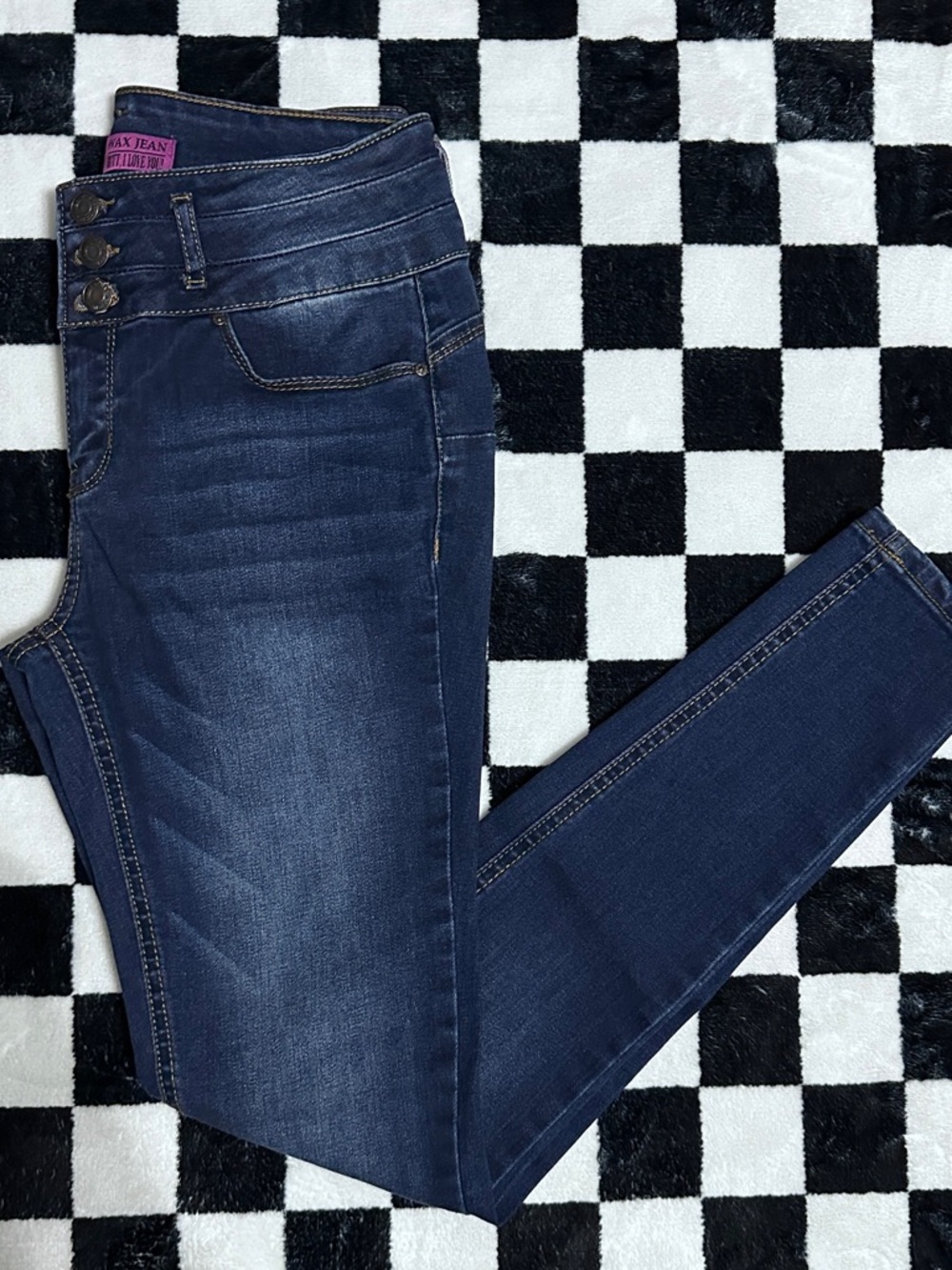 Wax Jean Dark Blue High-Rise Skinny Jeans